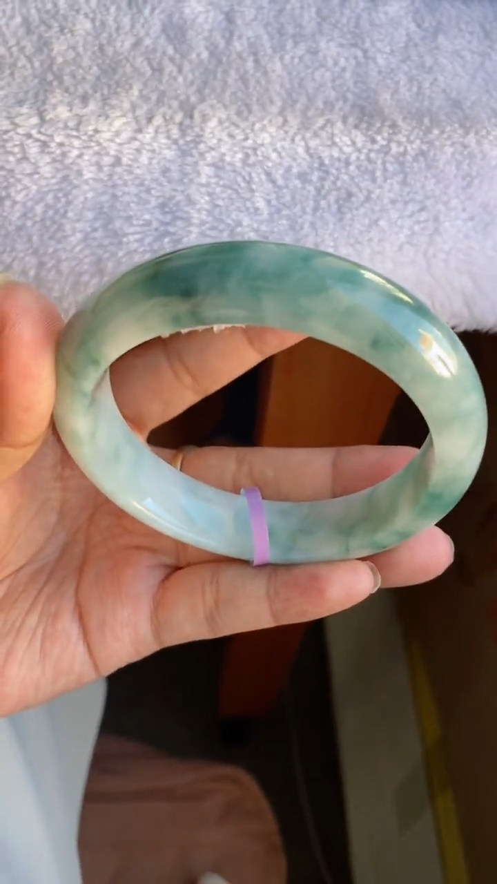 未镶嵌手镯翡翠（强推必买）老坑细糯宽版飘花4号