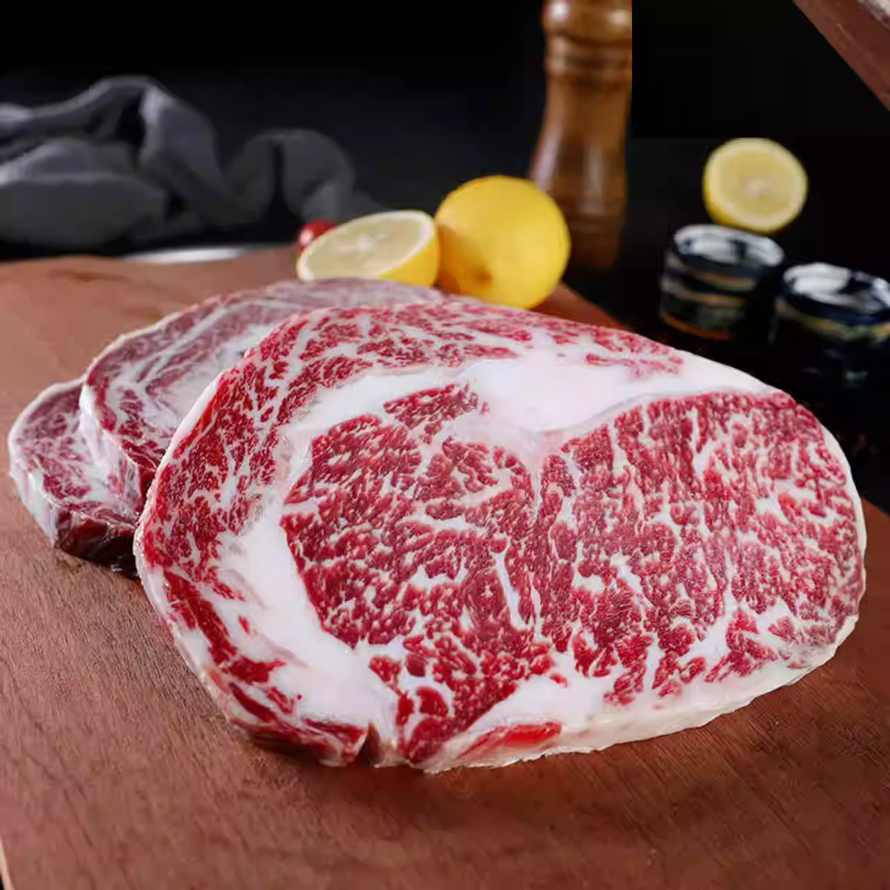 原切牛排【雪花牛肉】谷饲牛排眼肉牛排[现切链接]