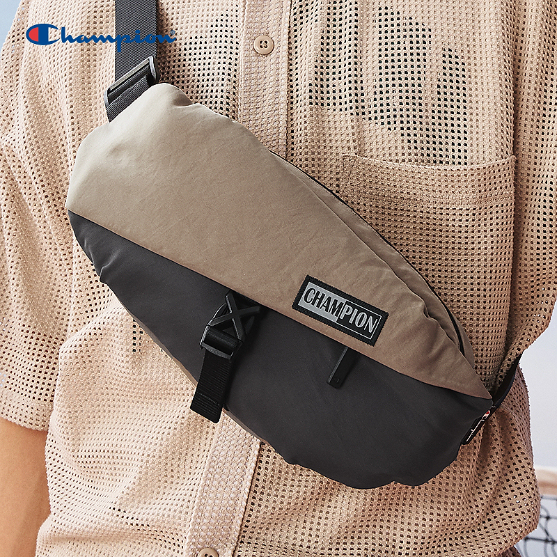 Champion几何腰包2025春季新款运动休闲胸包户外百搭时尚斜挎包女