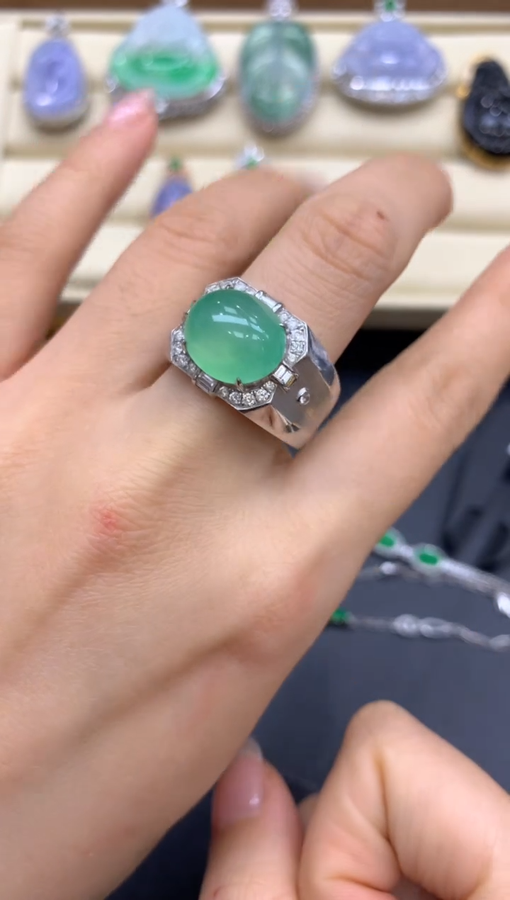 【闪购商品】翡翠戒指18K金镶嵌536-中国好珍宝