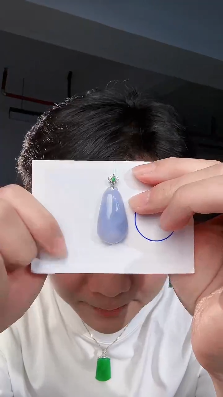 【闪购商品】翡翠颈饰18K金镶嵌缅料A货翡翠/支持复检/一件