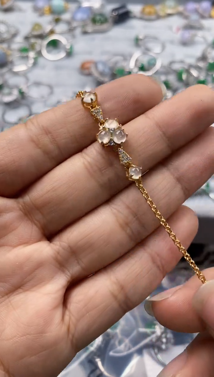 银S925镶嵌戒指翡翠555-9