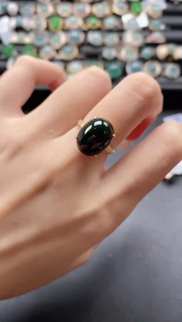 【闪购商品】翡翠戒指银S925镶嵌51511