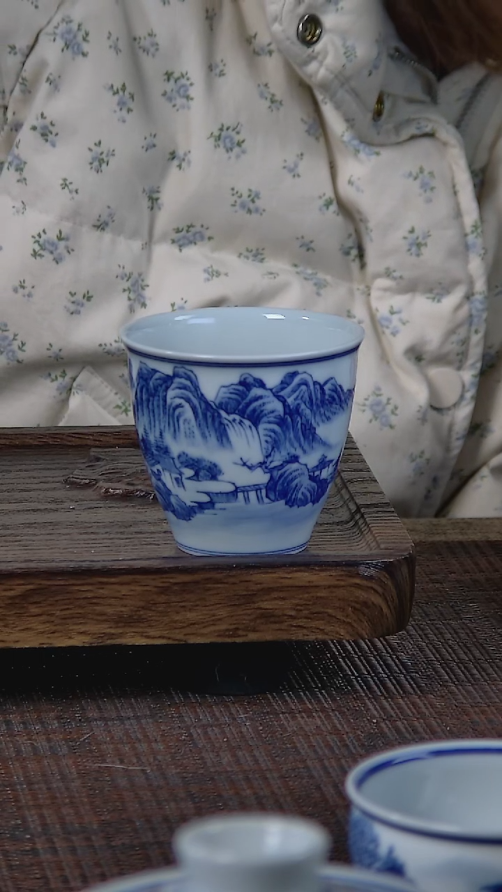 【闪购商品】折葵非器手工手绘山水握手杯