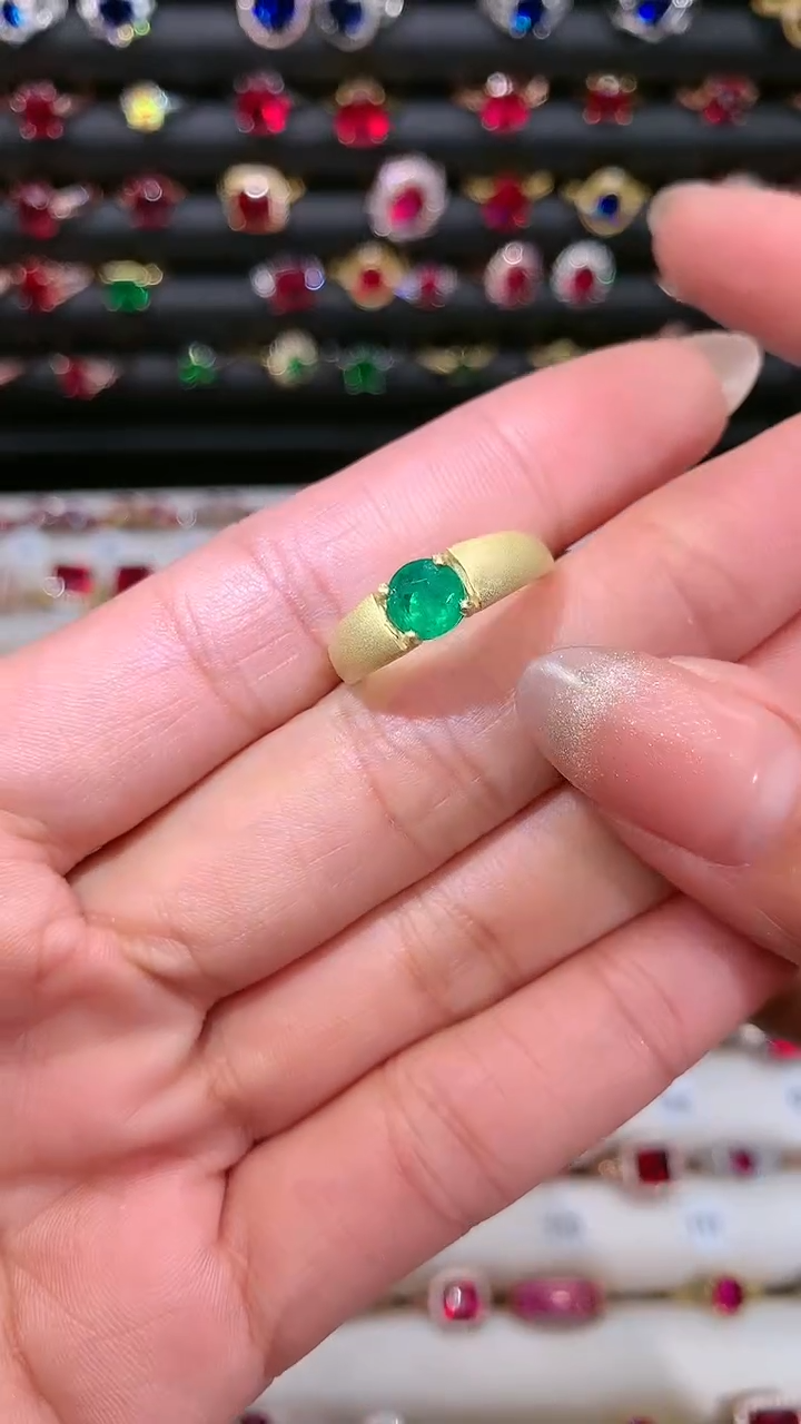 【闪购商品】祖母绿戒指银S925镶嵌1