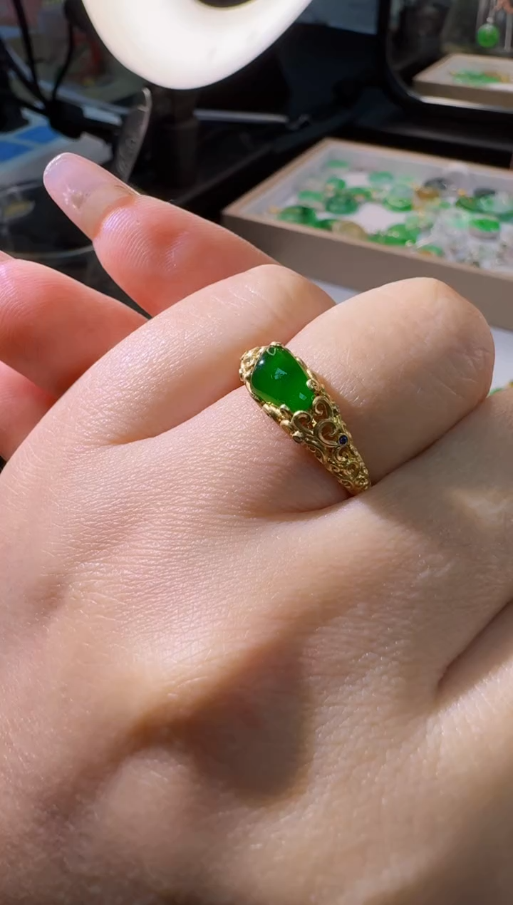 【闪购商品】翡翠戒指未镶嵌缅甸A货翡翠戒指