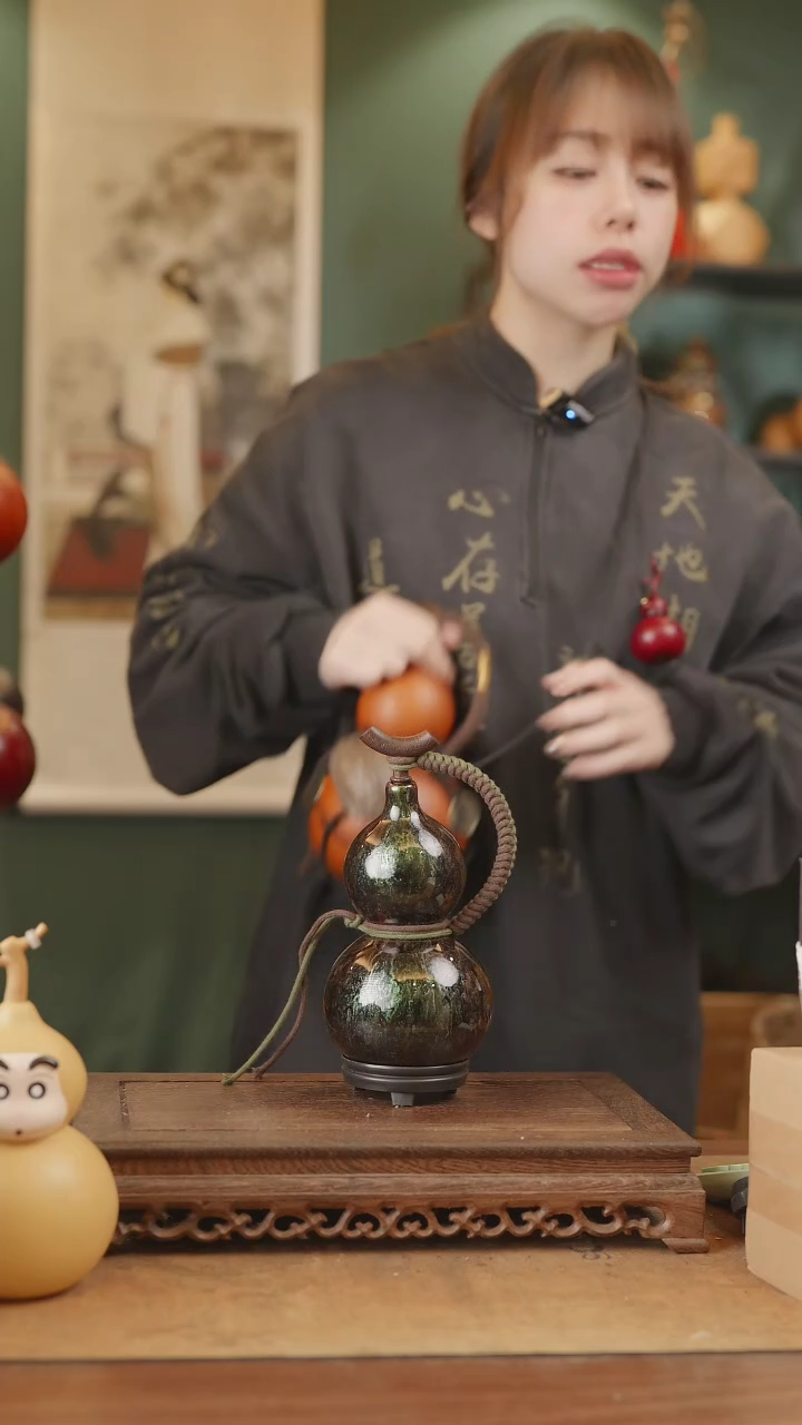 【闪购商品】283号精品天然大漆工艺防渗内胆酒葫芦~
