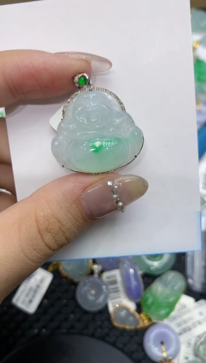 【闪购商品】翡翠颈饰18K金镶嵌222222222