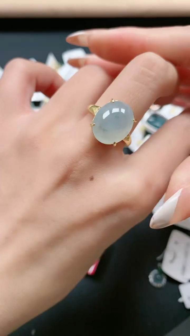 【闪购商品】翡翠戒指银S925镶嵌111111