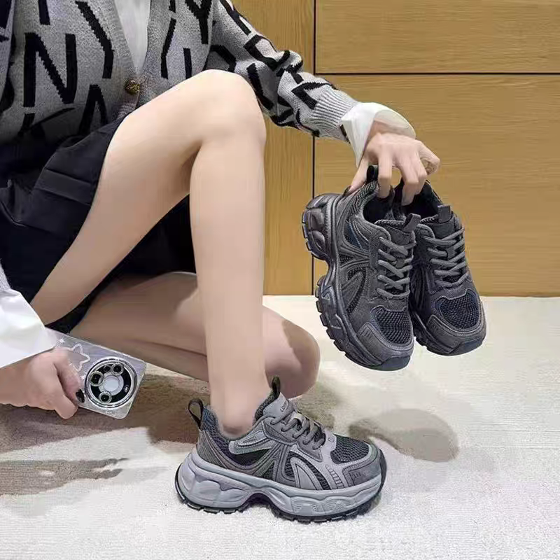 ZZGS·【加绒厚底老爹鞋女百搭增高舒适运动休闲鞋冬季新款】·55941