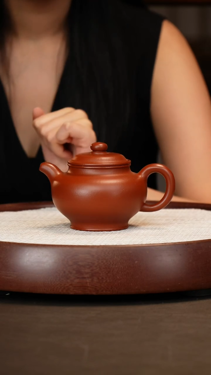 茶壶紫砂【邵忠源】大亨掇只 贵妃红 260cc+掇只壶承+松鹰画