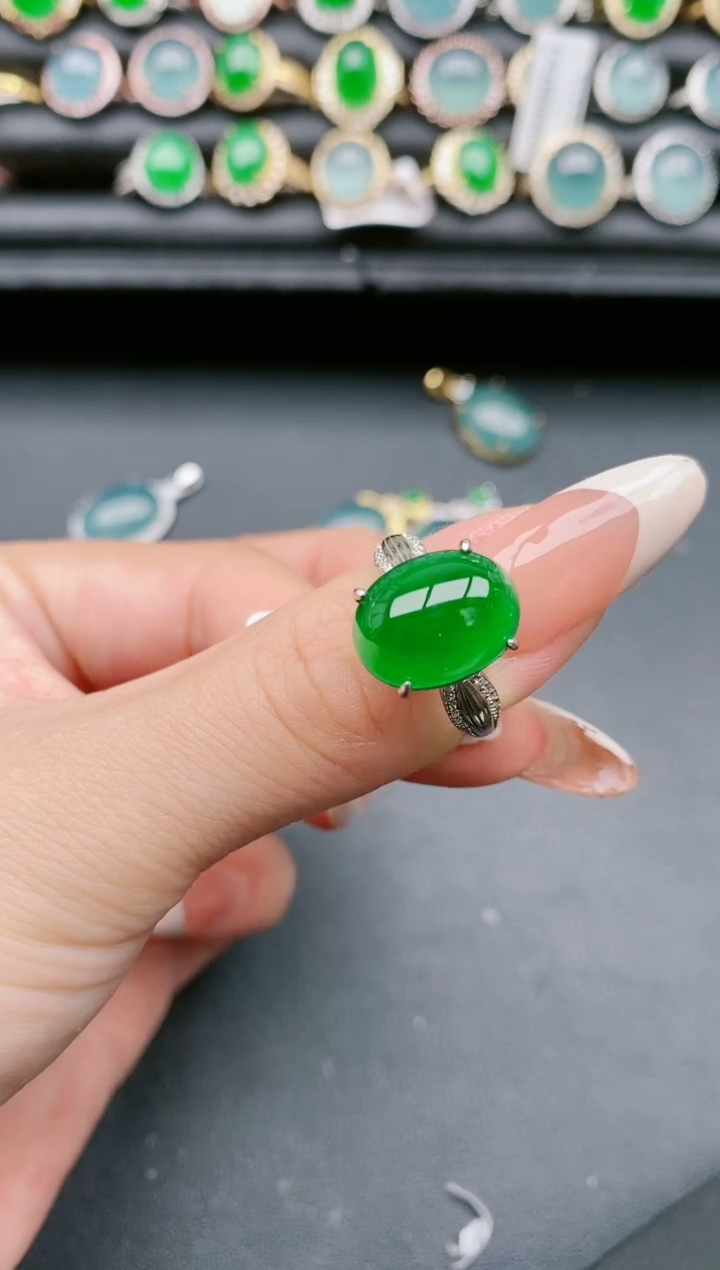 【闪购商品】翡翠戒指银S925镶嵌1111111