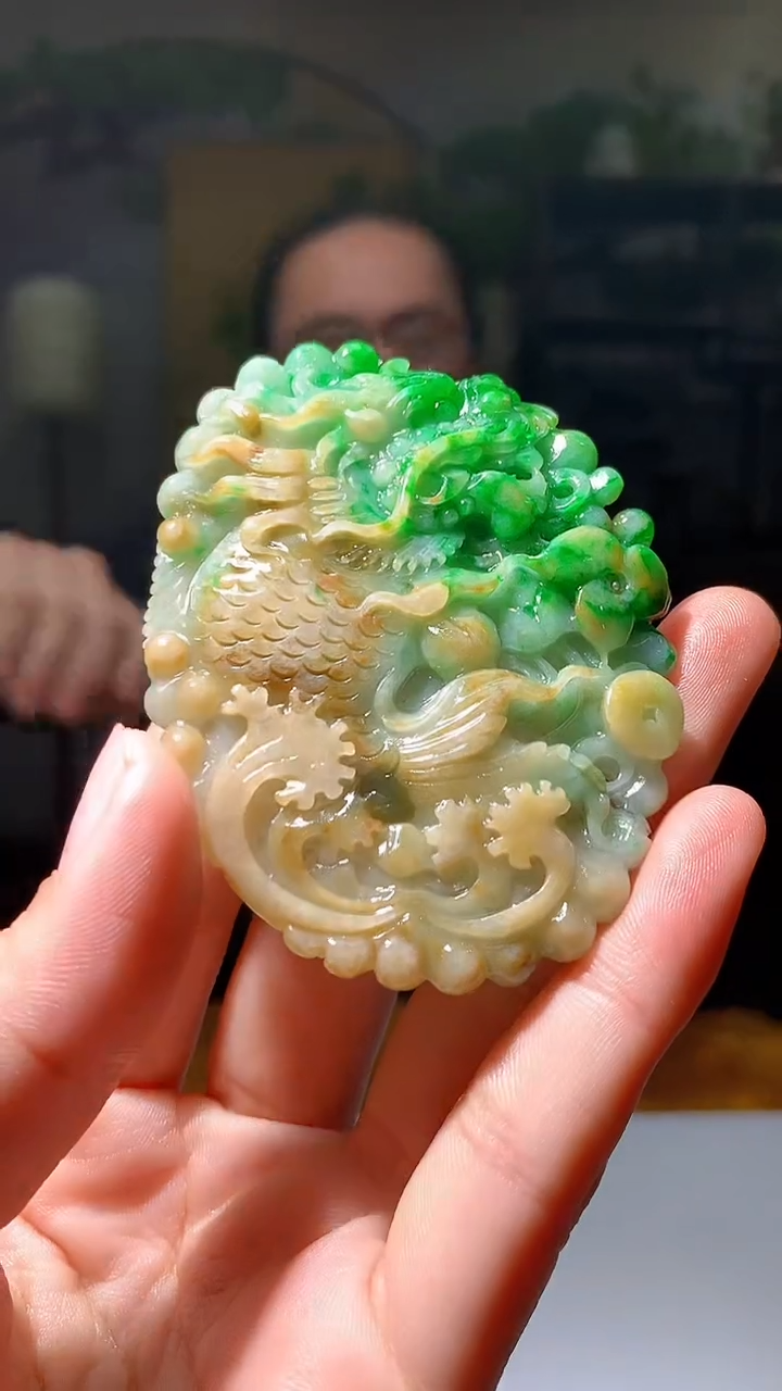 【闪购商品】定制翡翠未镶嵌1019hm-毛货挂件56