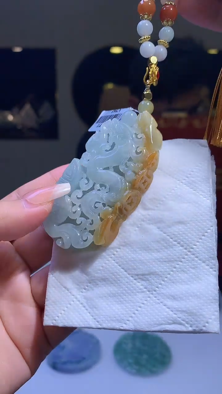 【闪购商品】定制翡翠未镶嵌1002xx-毛货挂件4