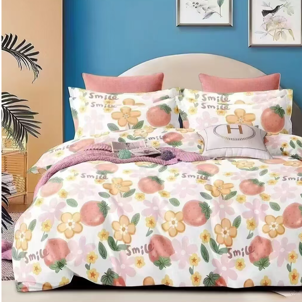  100%棉斜纹棉（四季升级加厚款斜纹）草莓花，免费加工