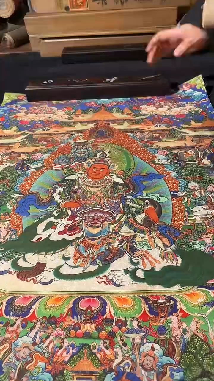 卷轴画藏式珍藏彩绘艺术馆100