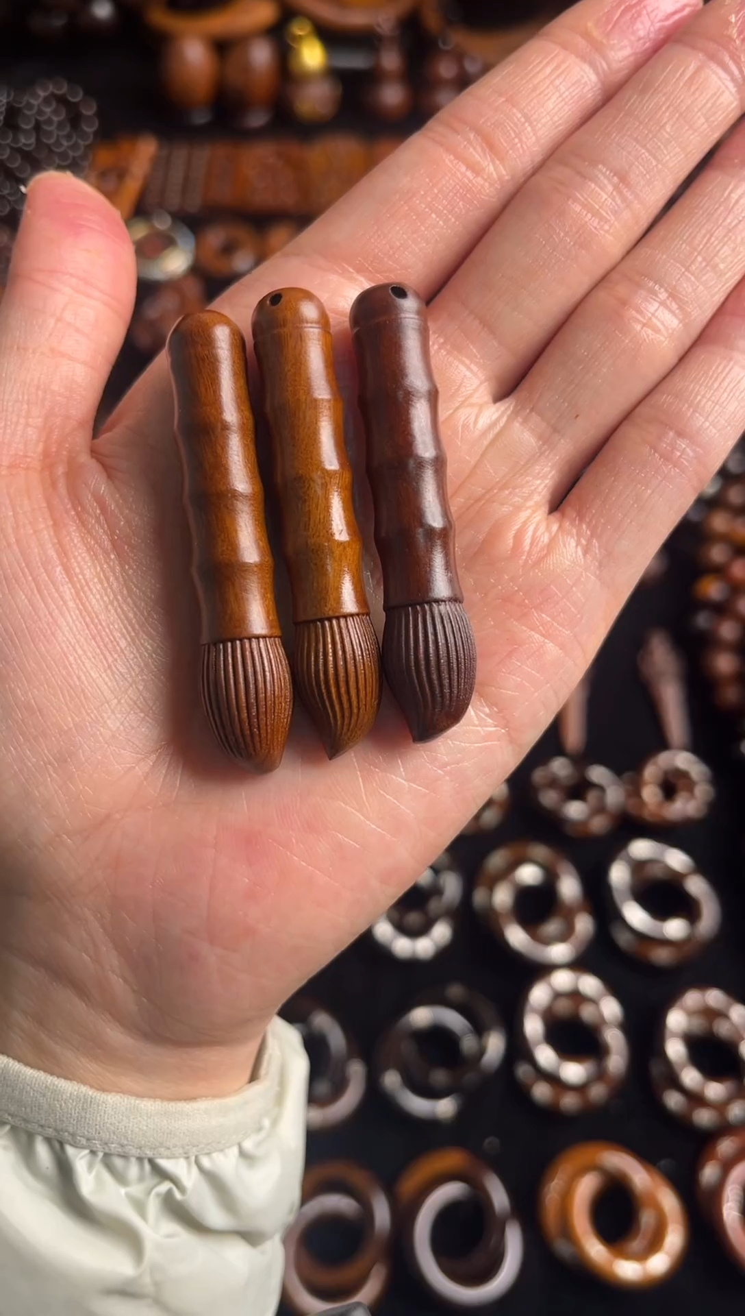 枣木雷击枣木老料文昌笔