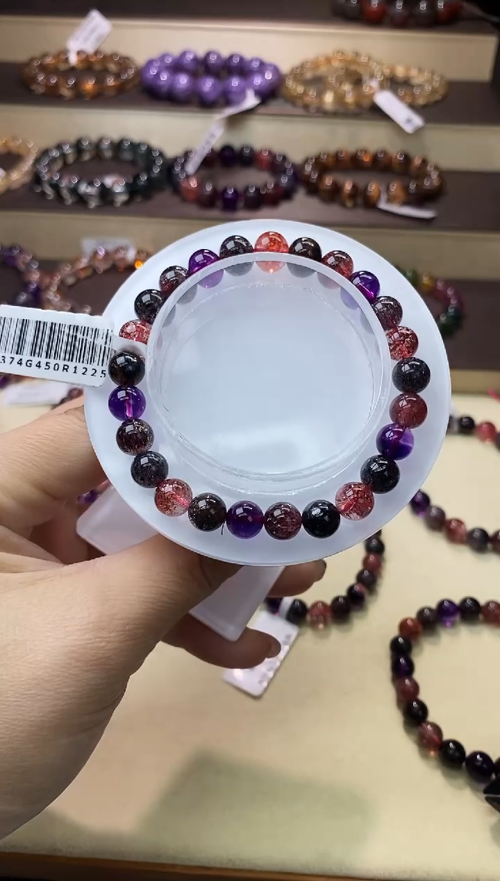 【闪购商品】水晶手链未镶嵌黑加仑超七7m+