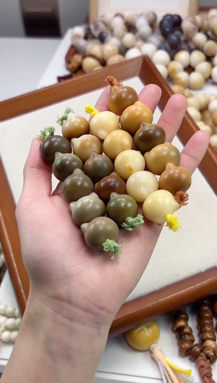 手串菩提根/象牙果a48干磨苹果20mm棒棒糖瑕疵不补随机