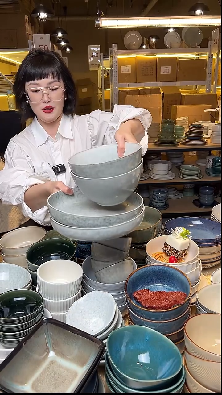 瓷122外贸尾货窑变釉下彩默认微瑕