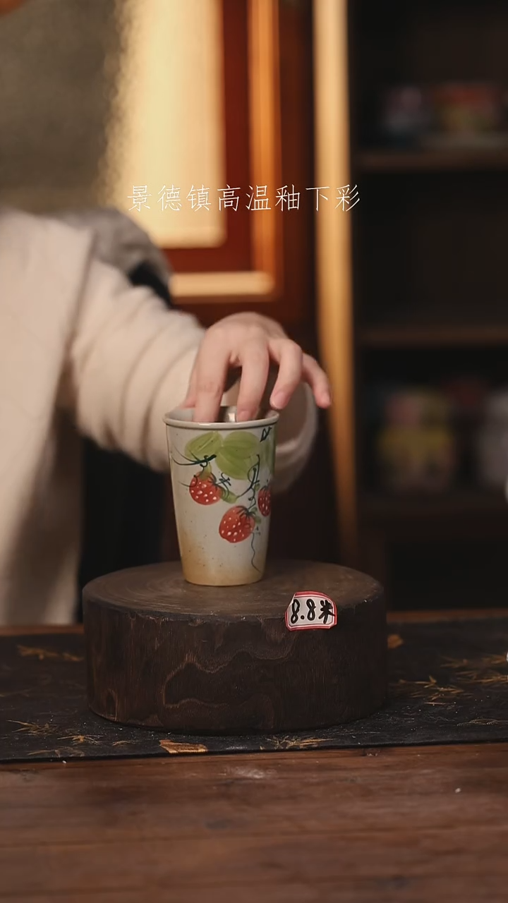 陶瓷景德镇高温釉下手绘陶瓷@L242@