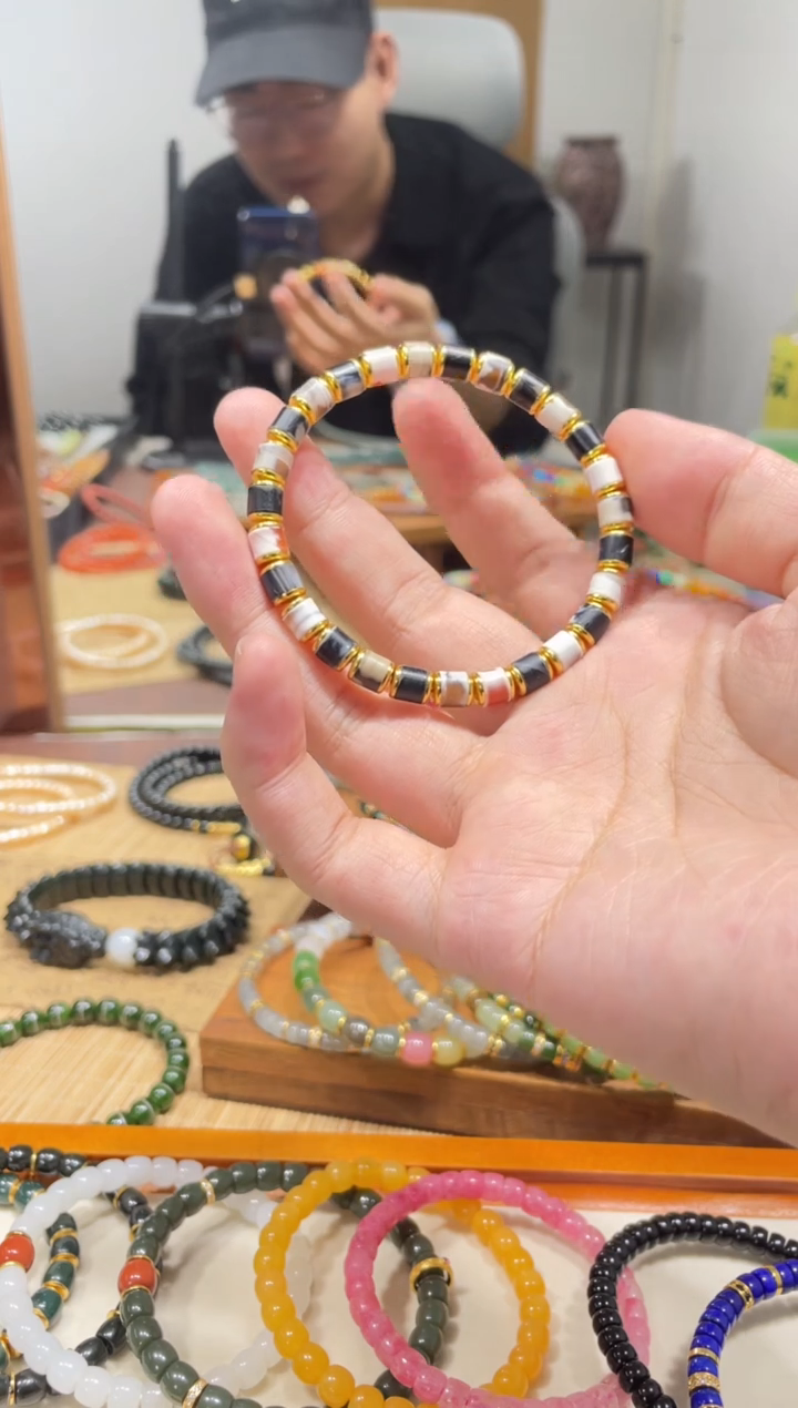 未镶嵌手串玛瑙/玉髓6mm多宝古珠玛瑙手串