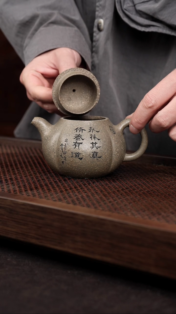 【闪购商品】紫砂茶壶粗砂青段橘搬