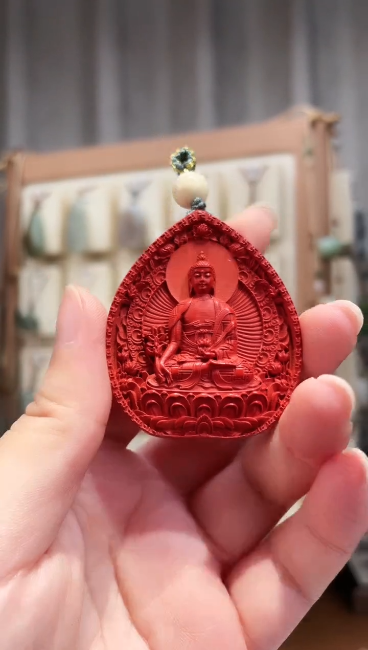 天然辰砂m****o朱砂挂件