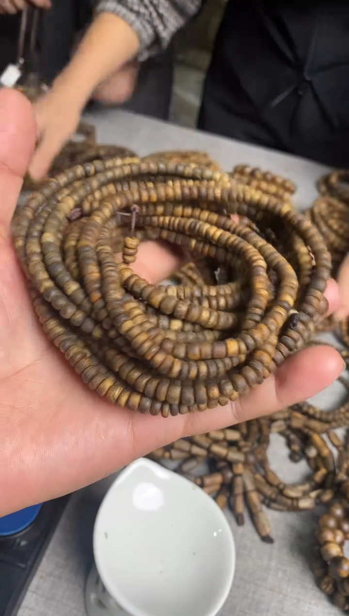 沉香手串05算盘珠三圈棋楠手串多样性发一