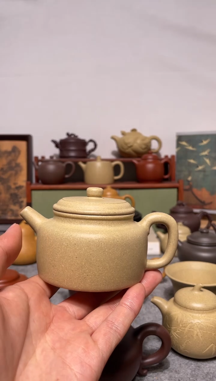 茶壶紫砂h*微瑕 至纯大水潭本绿手工泥大亨德钟