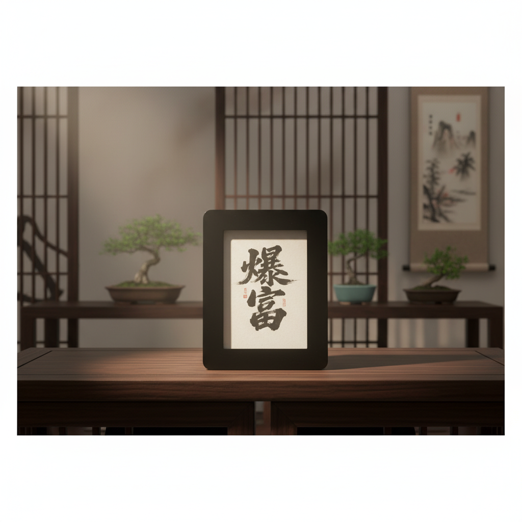 SJ-7寸-413G-219爆富黑色相框摆台