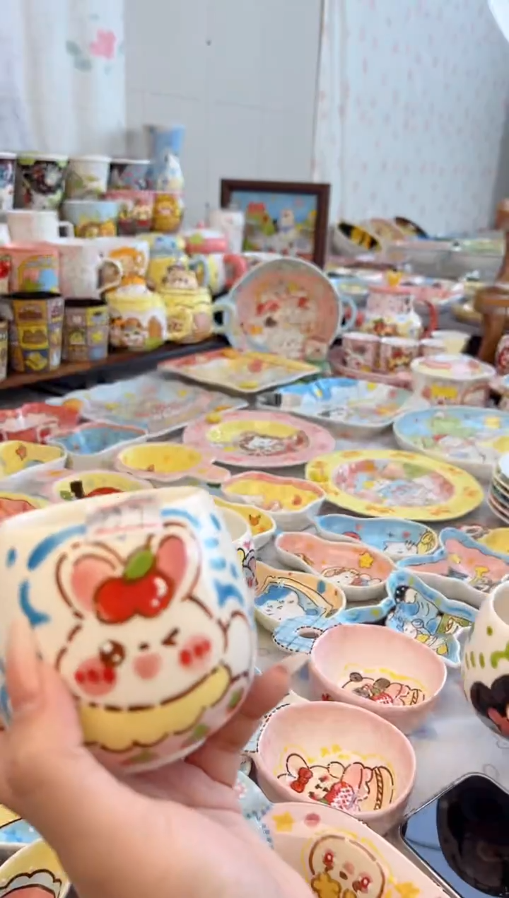 摆件陶景德镇陶瓷手绘微瑕