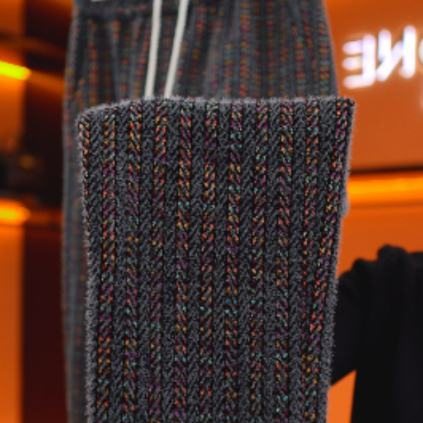 AQ-美式复古定制条纹加厚直筒裤