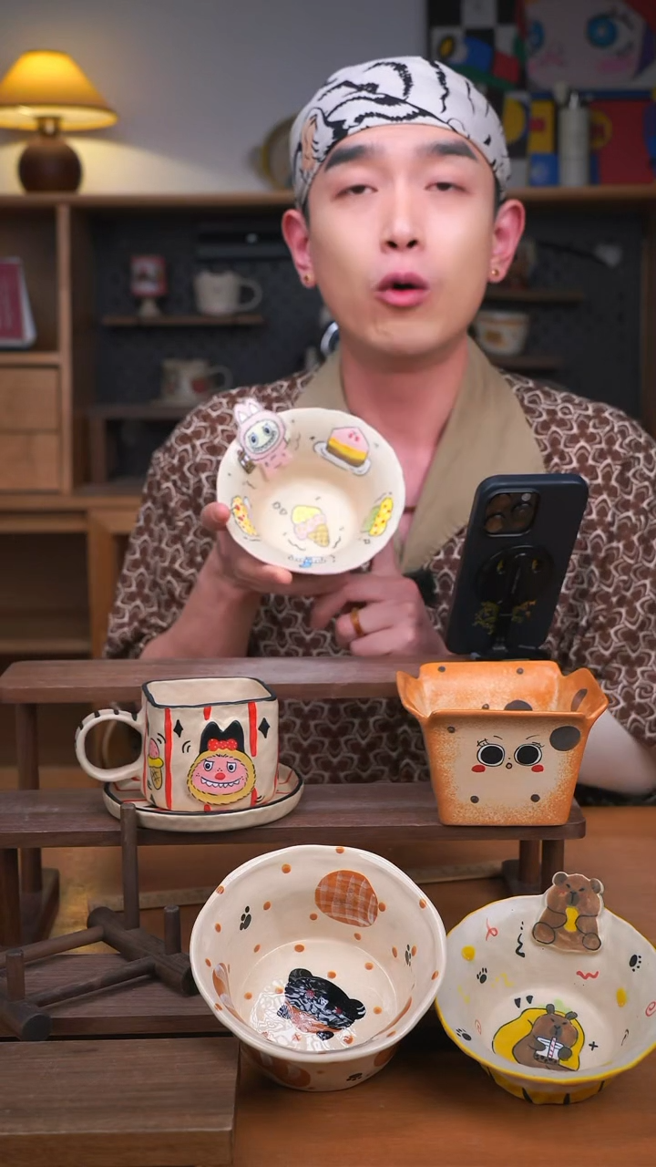 杯子景德镇可爱设计师款陶瓷