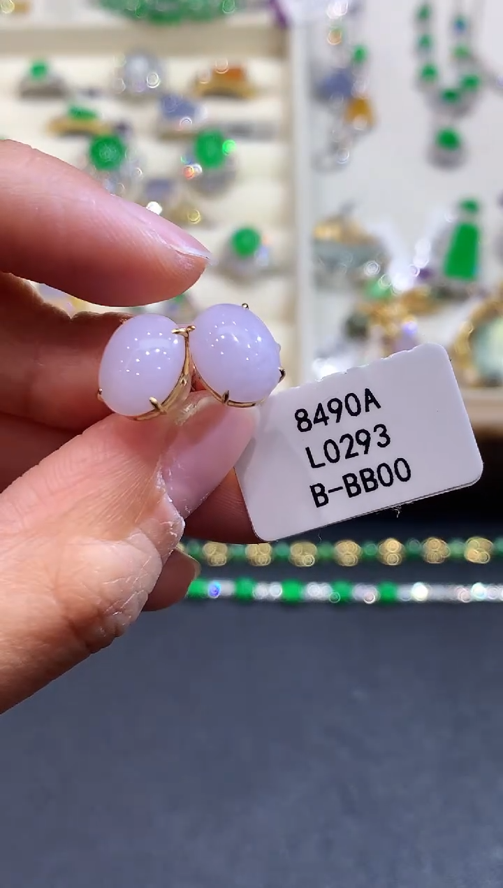 【闪购商品】翡翠耳饰18K金镶嵌1116  