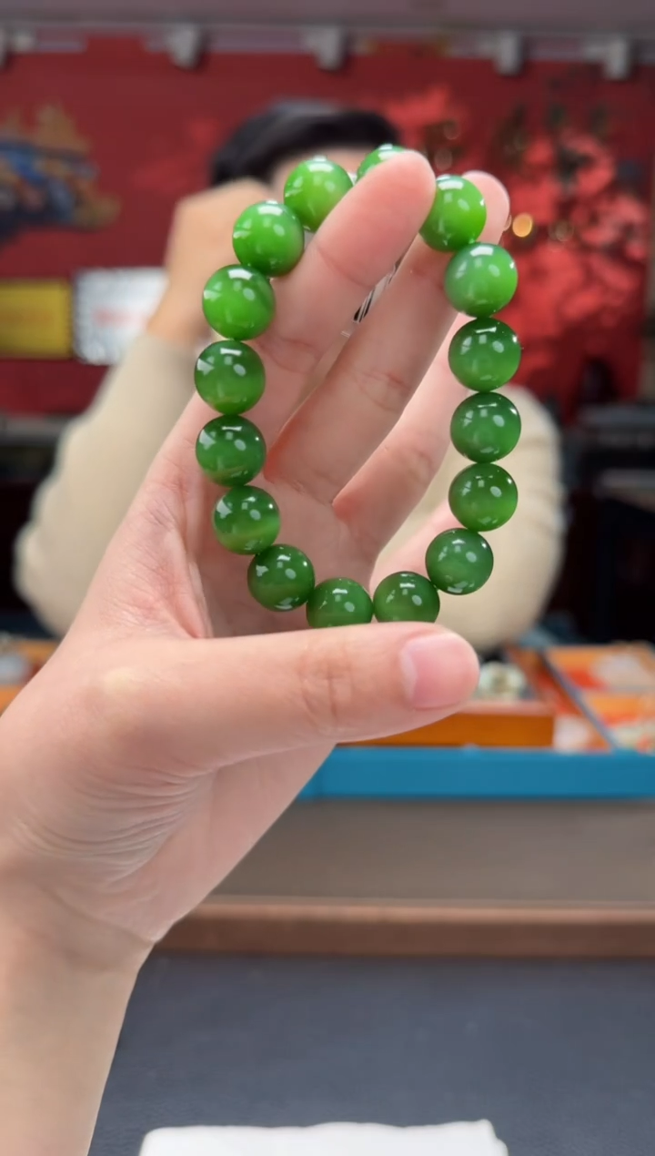 【闪购商品】和田玉手串未镶嵌碧玉单圈手串