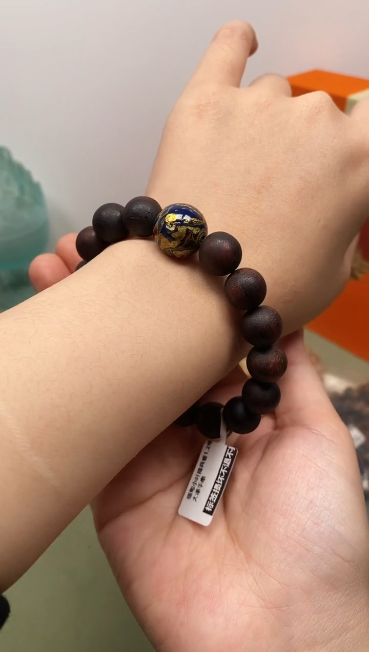 【闪购商品】木木艺缅甸小叶降真香1.2带大漆手串
