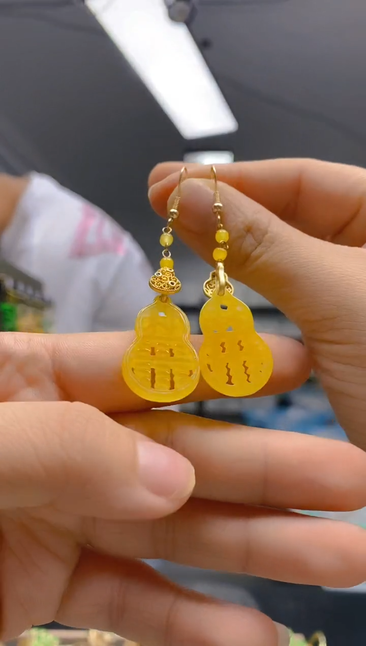 【闪购商品】翡翠耳饰合金226翡翠耳钩