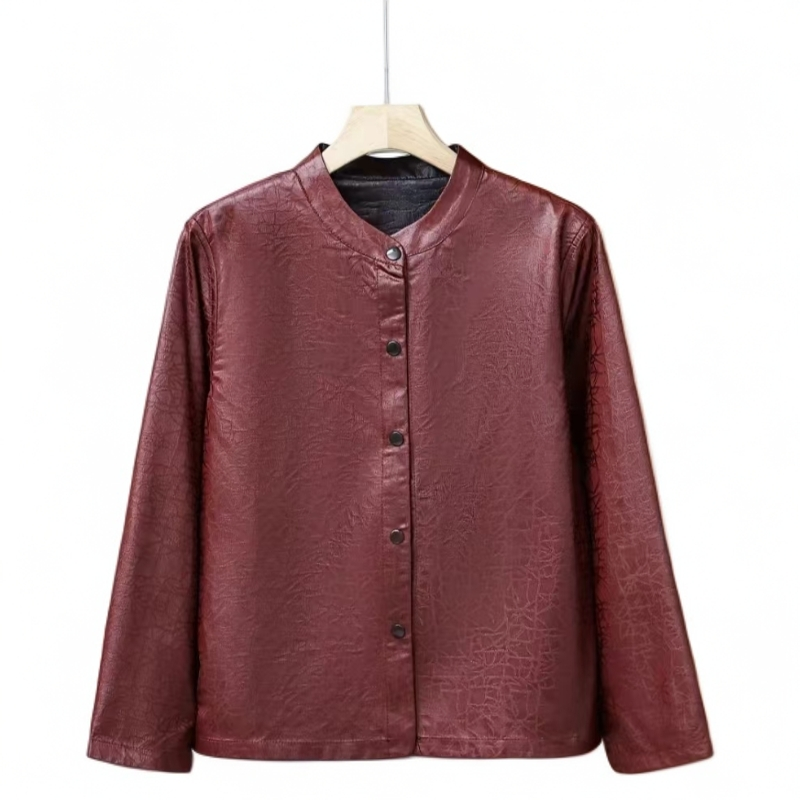 （经典）新中式新款双面穿精工立领老料百搭气质外套短款上衣长袖