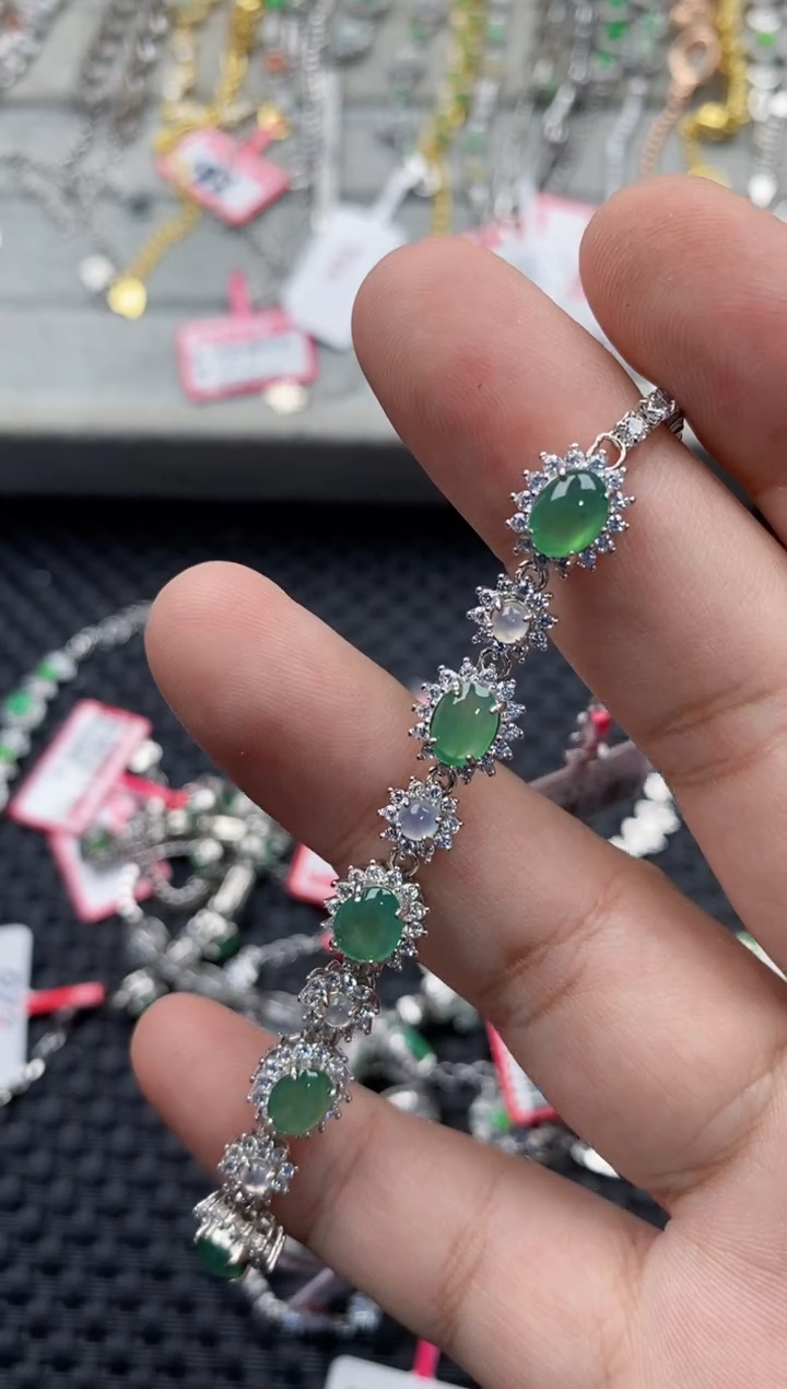 【闪购商品】翡翠戒指银S925镶嵌11111111-5