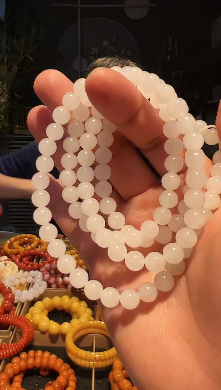 手串未镶嵌和田玉108多圈8+