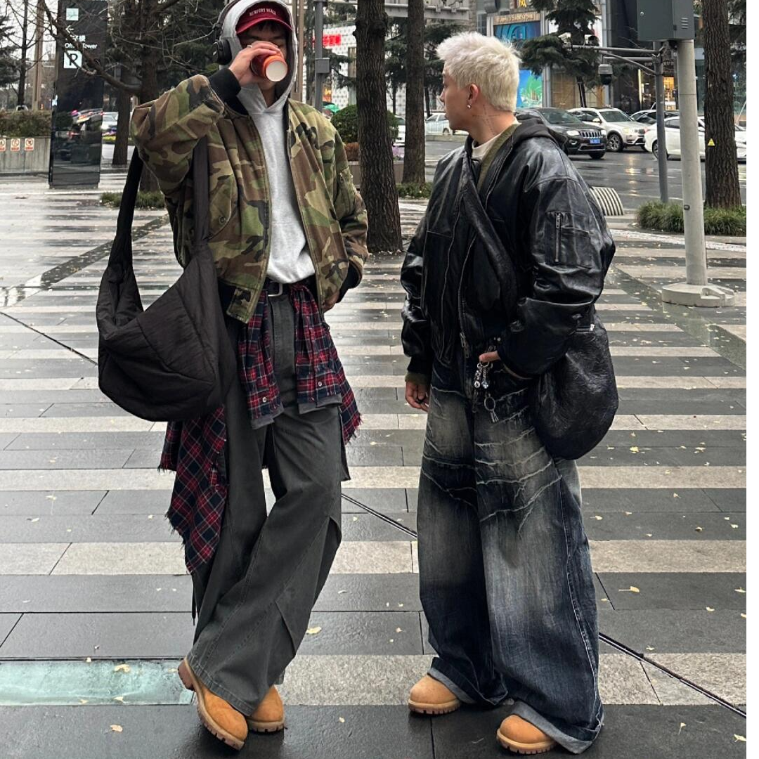 【牛魔王】日潮NK家萝卜气球牛仔裤24春秋冬新款宽松裤子