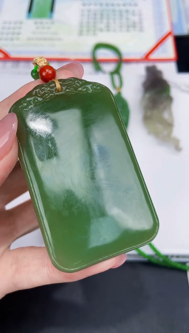 和田玉未镶嵌挂件1002917