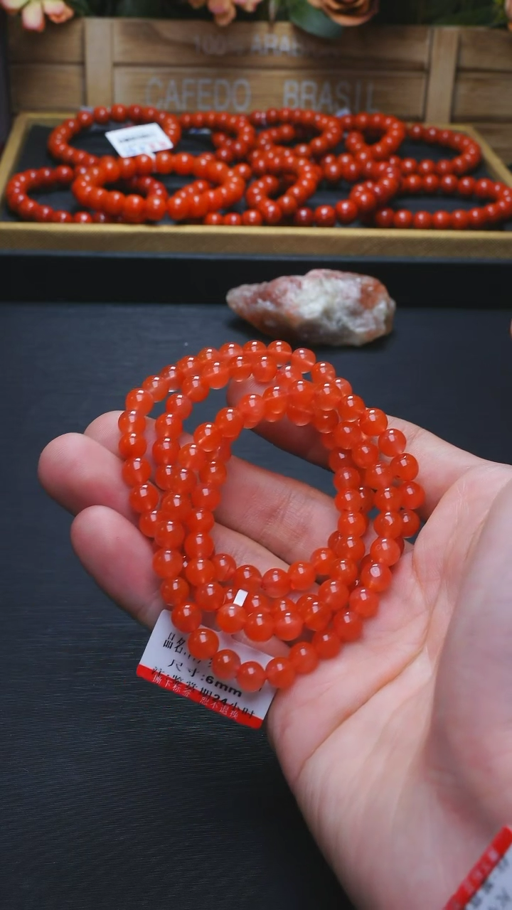 【闪购商品】南红玛瑙L009南红多圈6m未镶嵌多样性发其一