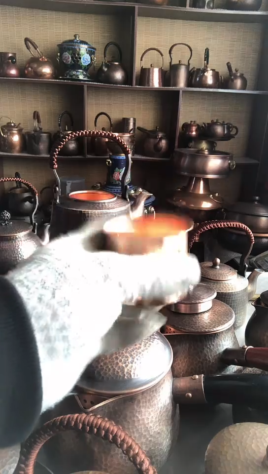 贵金属紫铜泡茶壶