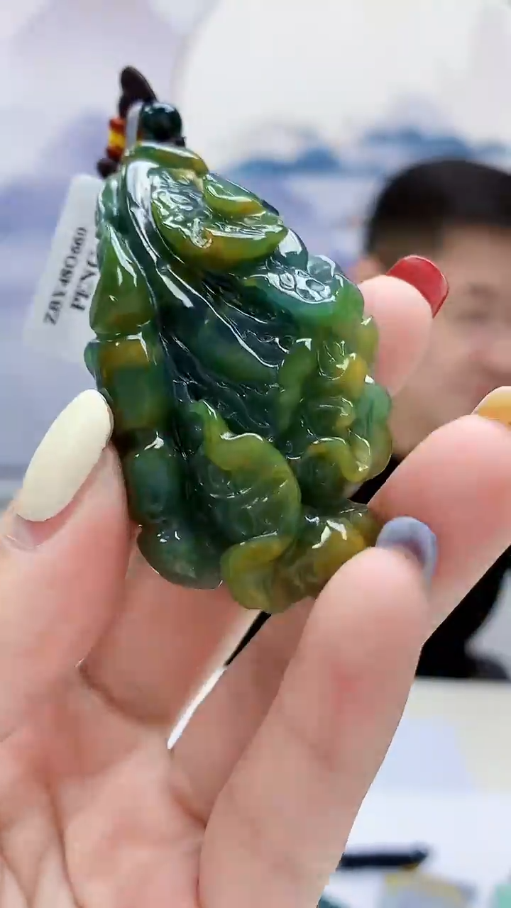 定制翡翠未镶嵌5153lr-毛货挂件292