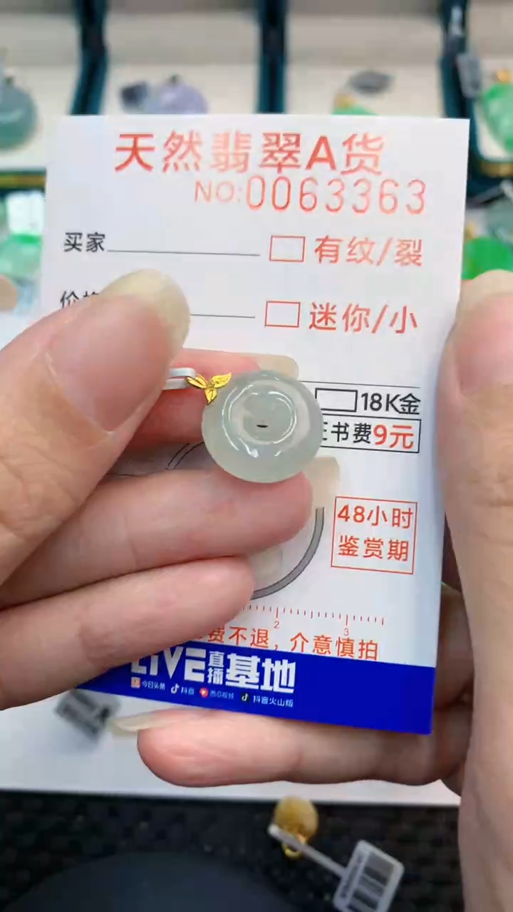 【闪购商品】翡翠颈饰18K金镶嵌           8