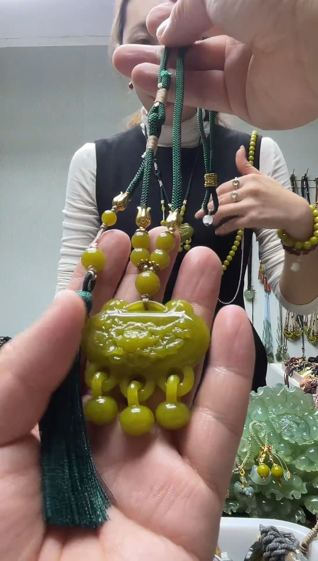 未镶嵌岫玉颈饰多样性发货 拍一发一