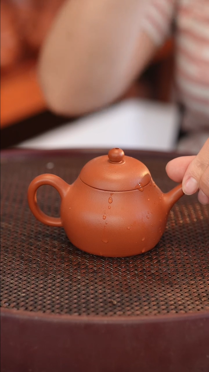 茶壶紫砂全手 大红袍 宽口 160cc