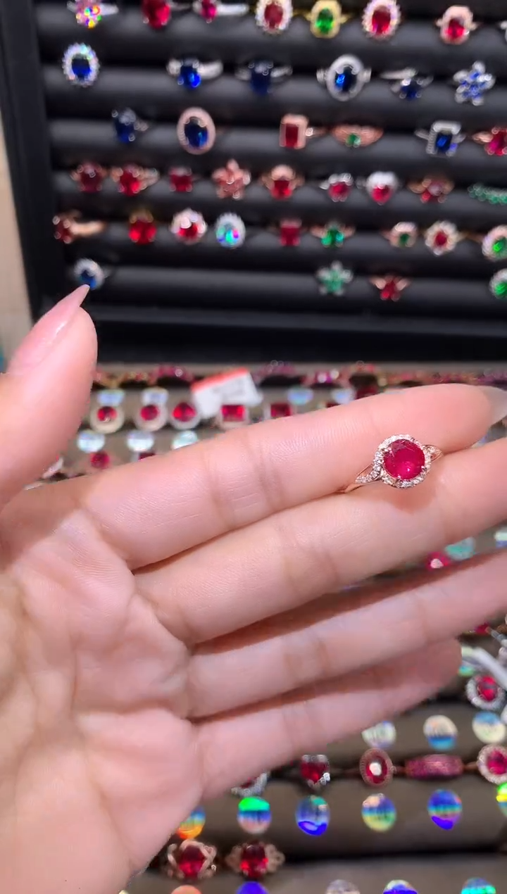 【闪购商品】红宝石戒指银S925镶嵌1